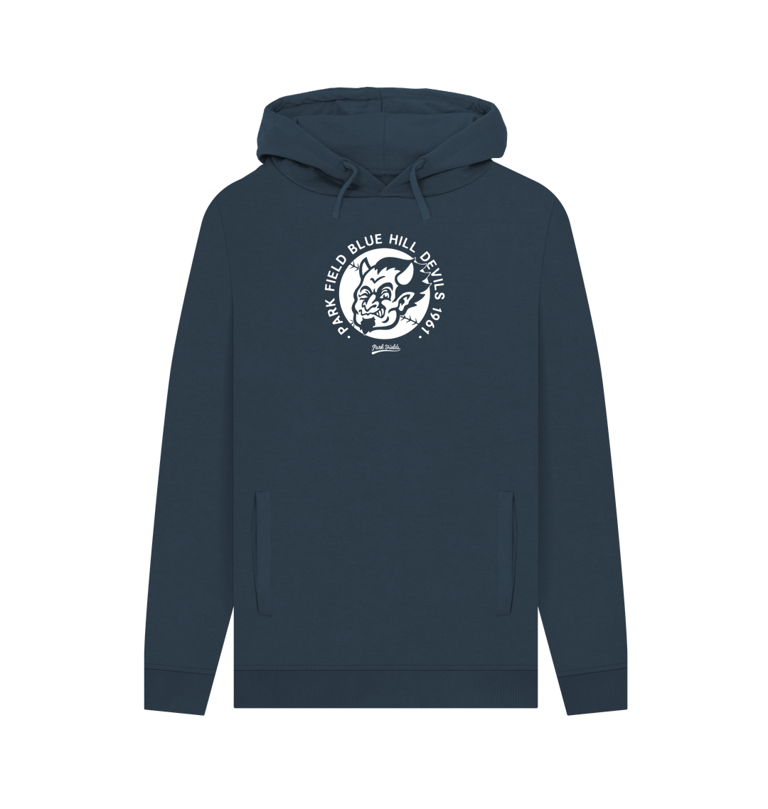 Navy Printed Hoody Front