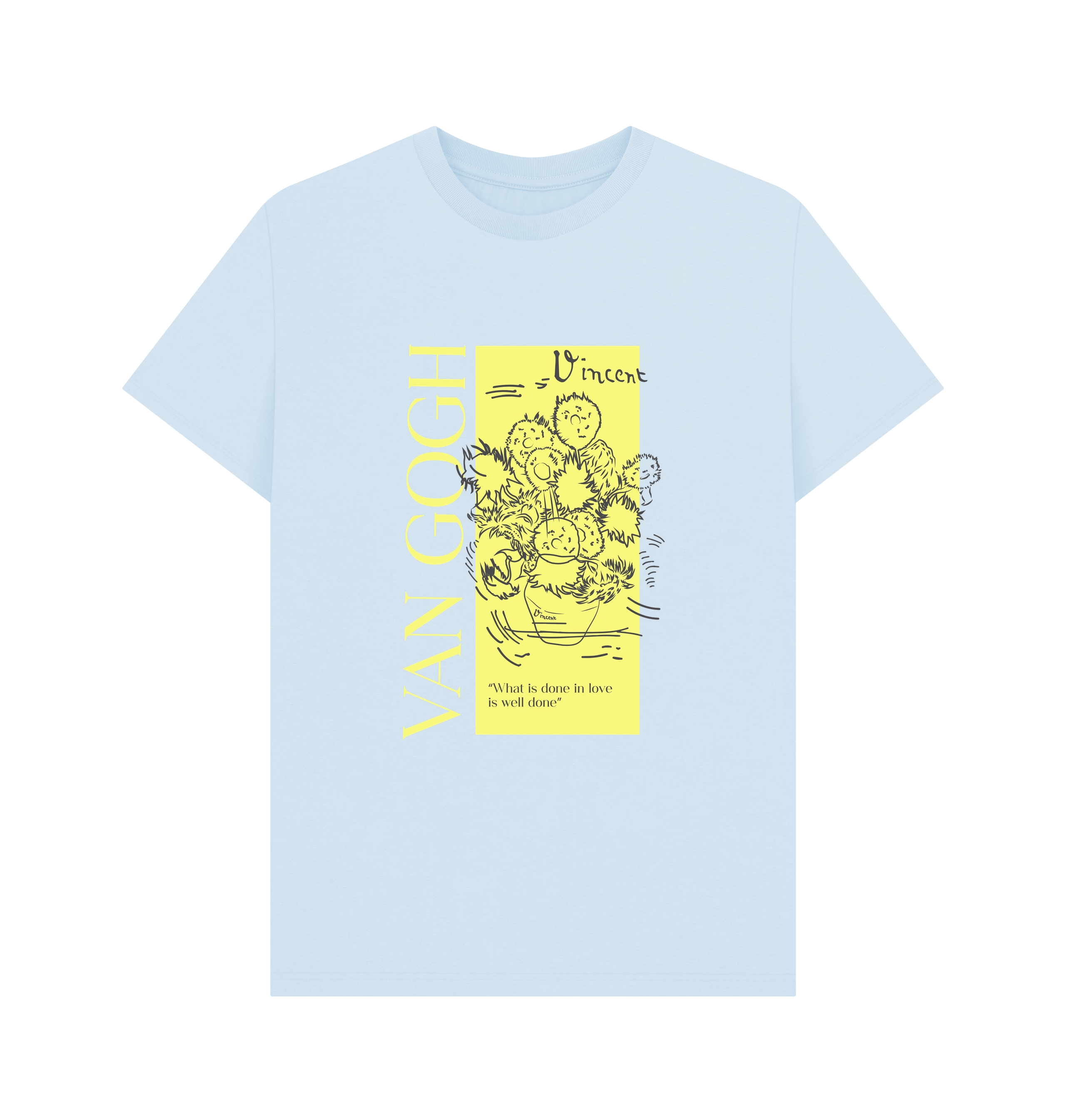 Sky Blue Printed T-shirt
