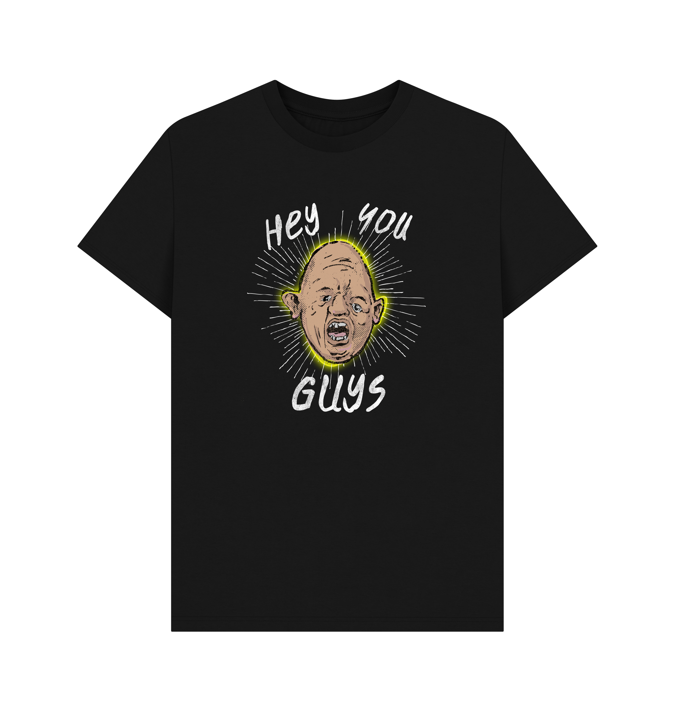 Black Printed T-shirt Front