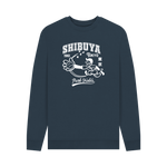 Navy Blue Printed Sweater Front
