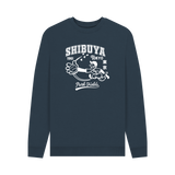 Navy Blue Printed Sweater Front