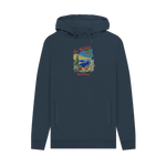 Navy Printed Hoody Front