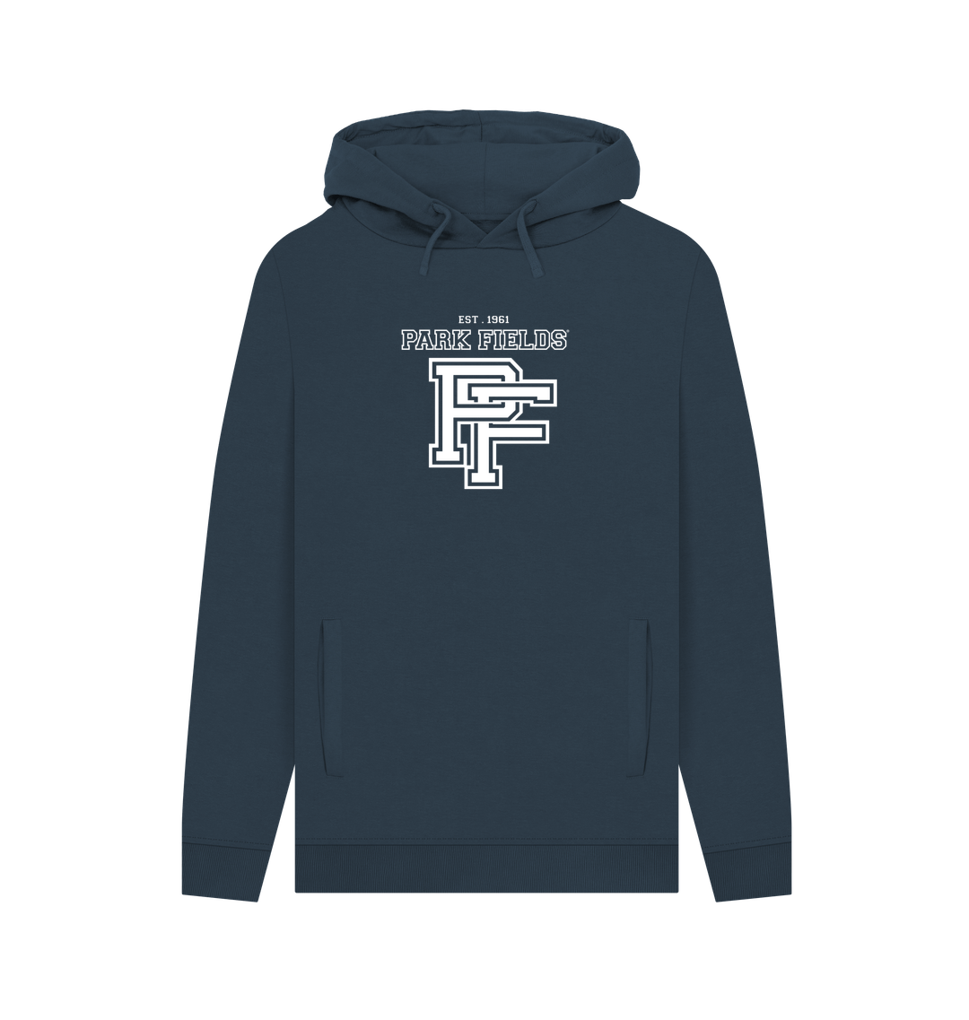 Navy Printed Hoody Front