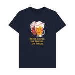 Navy Blue Printed T-shirt Front