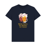 Navy Blue Printed T-shirt Front