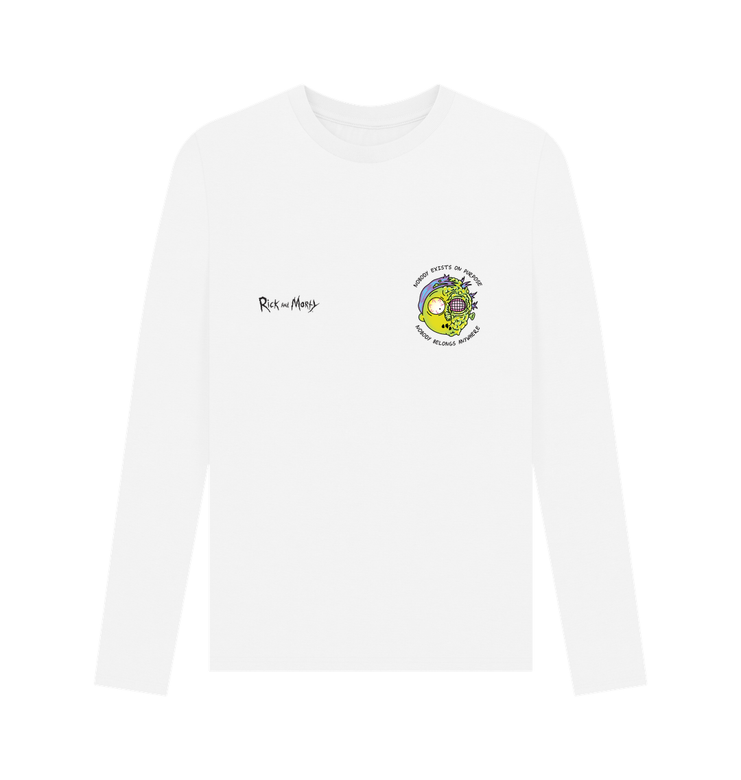 White Printed Long Sleeve T Shirt
