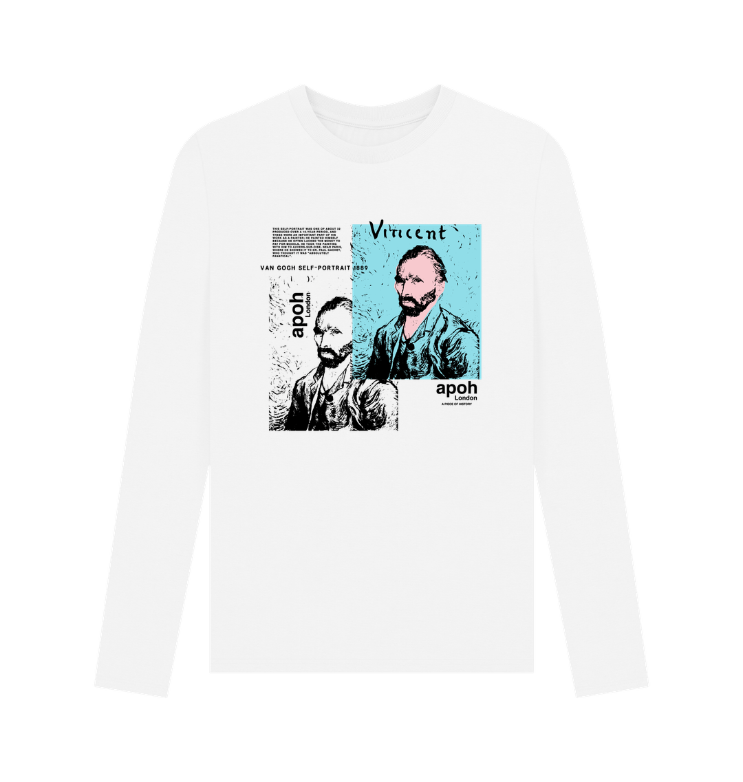 White Printed Long Sleeve T Shirt
