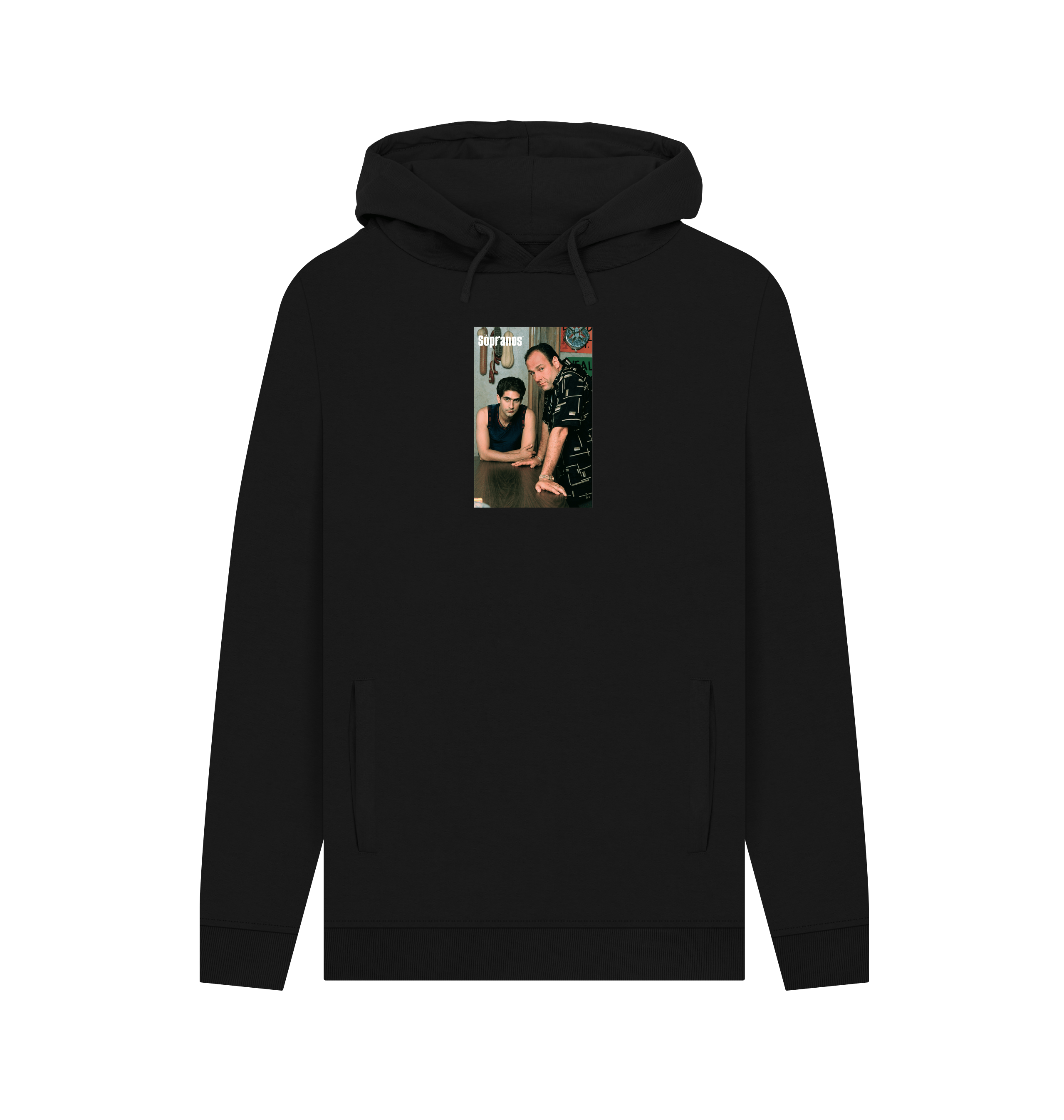 Black Printed Hoody