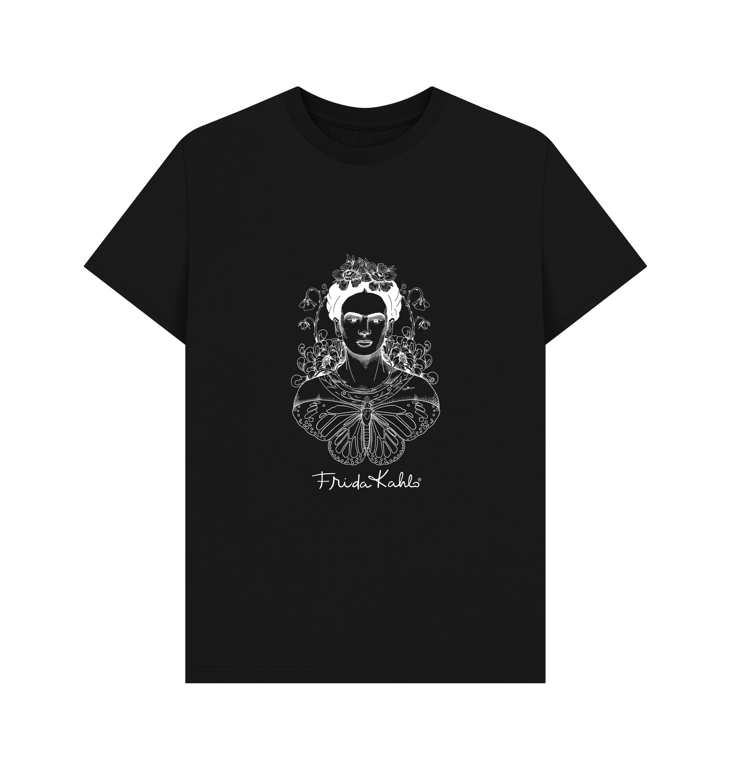 Black Printed T-shirt Front