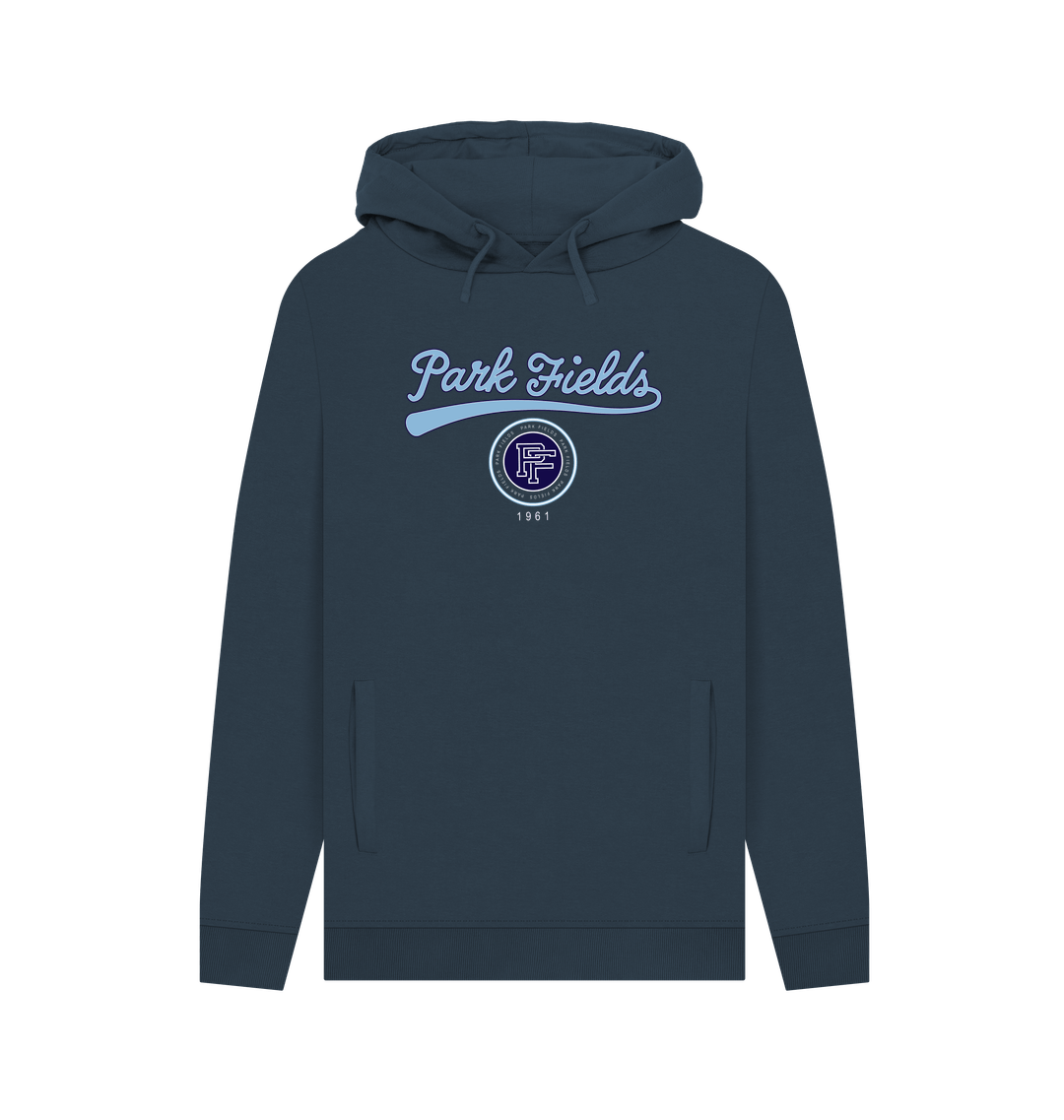 Navy Printed Hoody Front