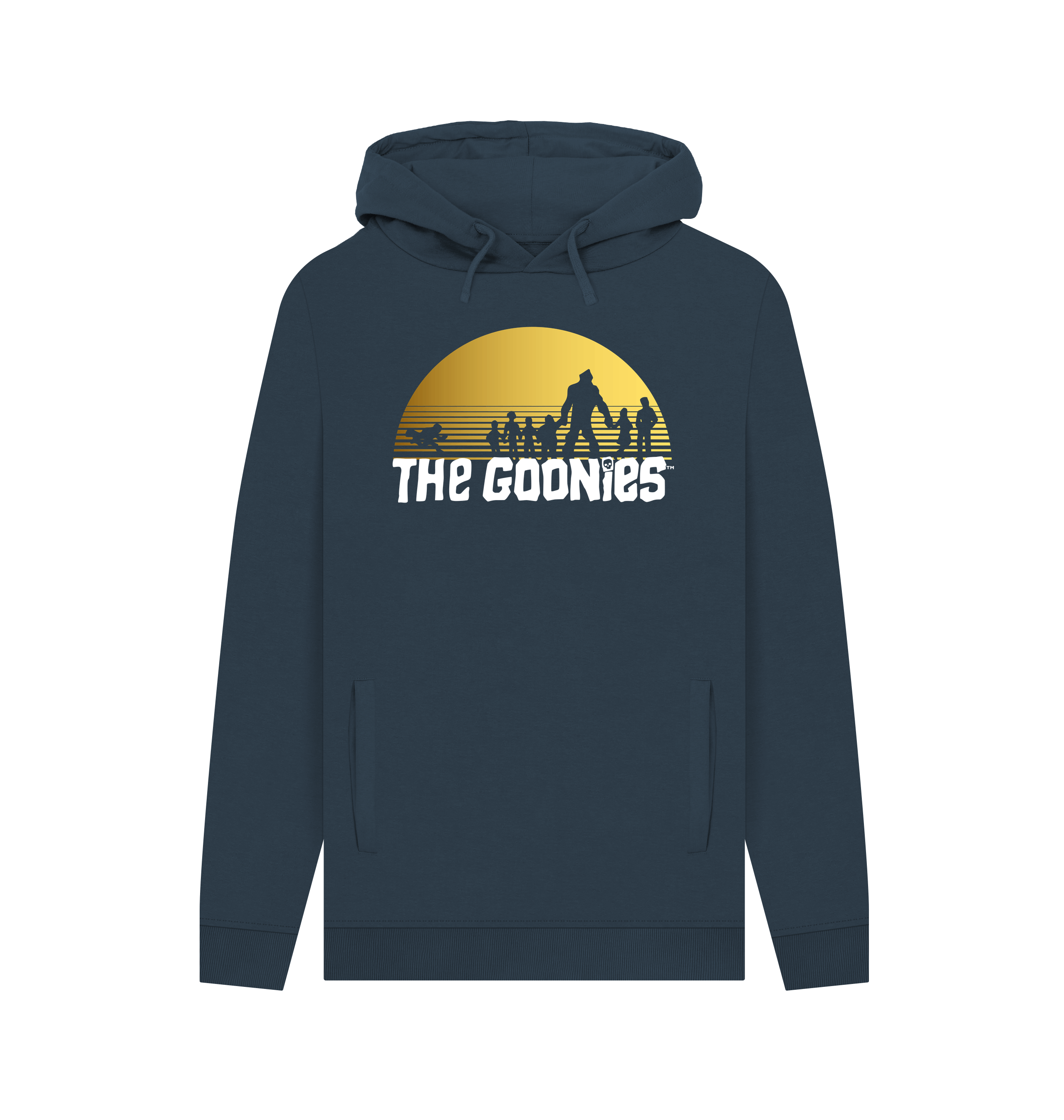 Navy Printed Hoody Front