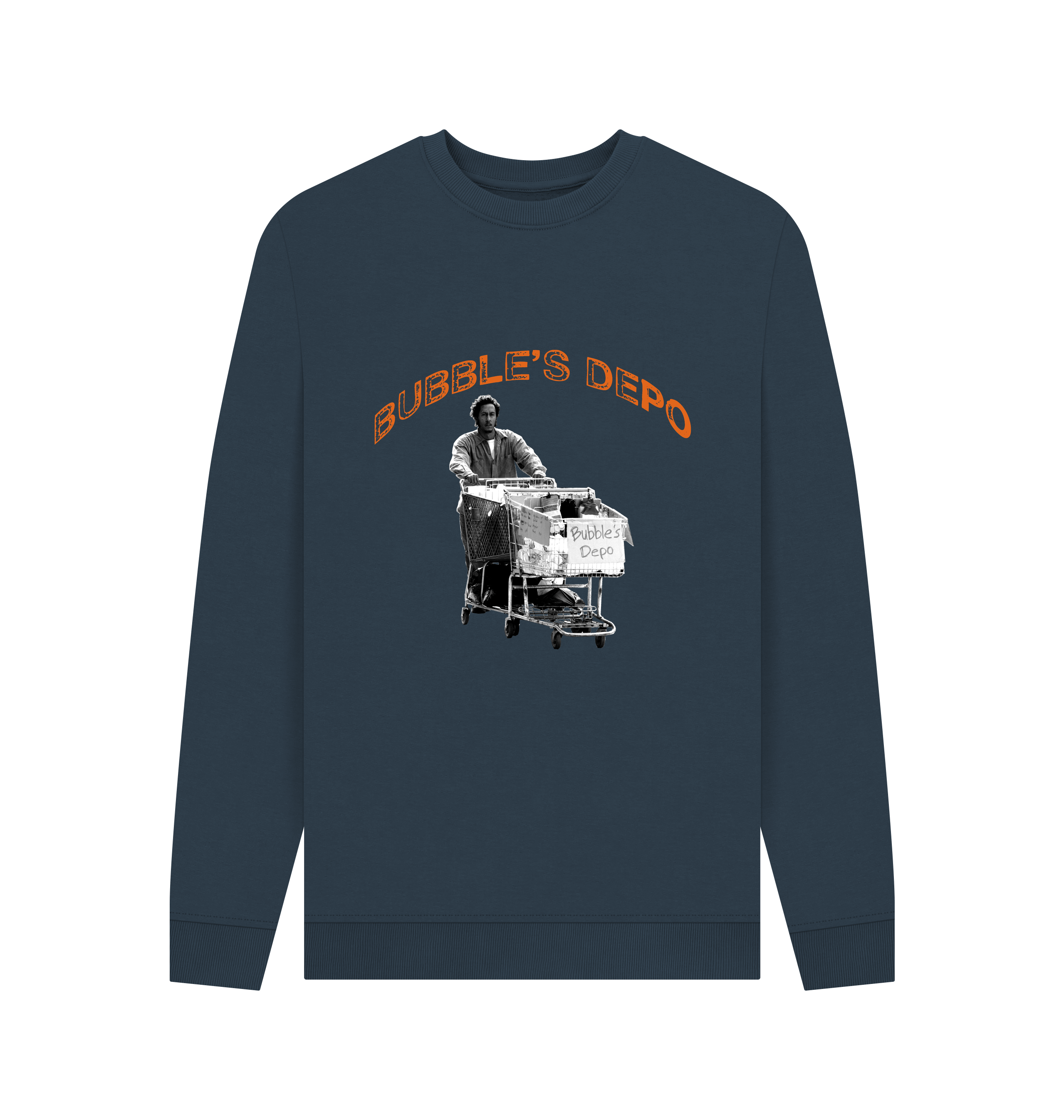 Navy Blue Printed Sweater