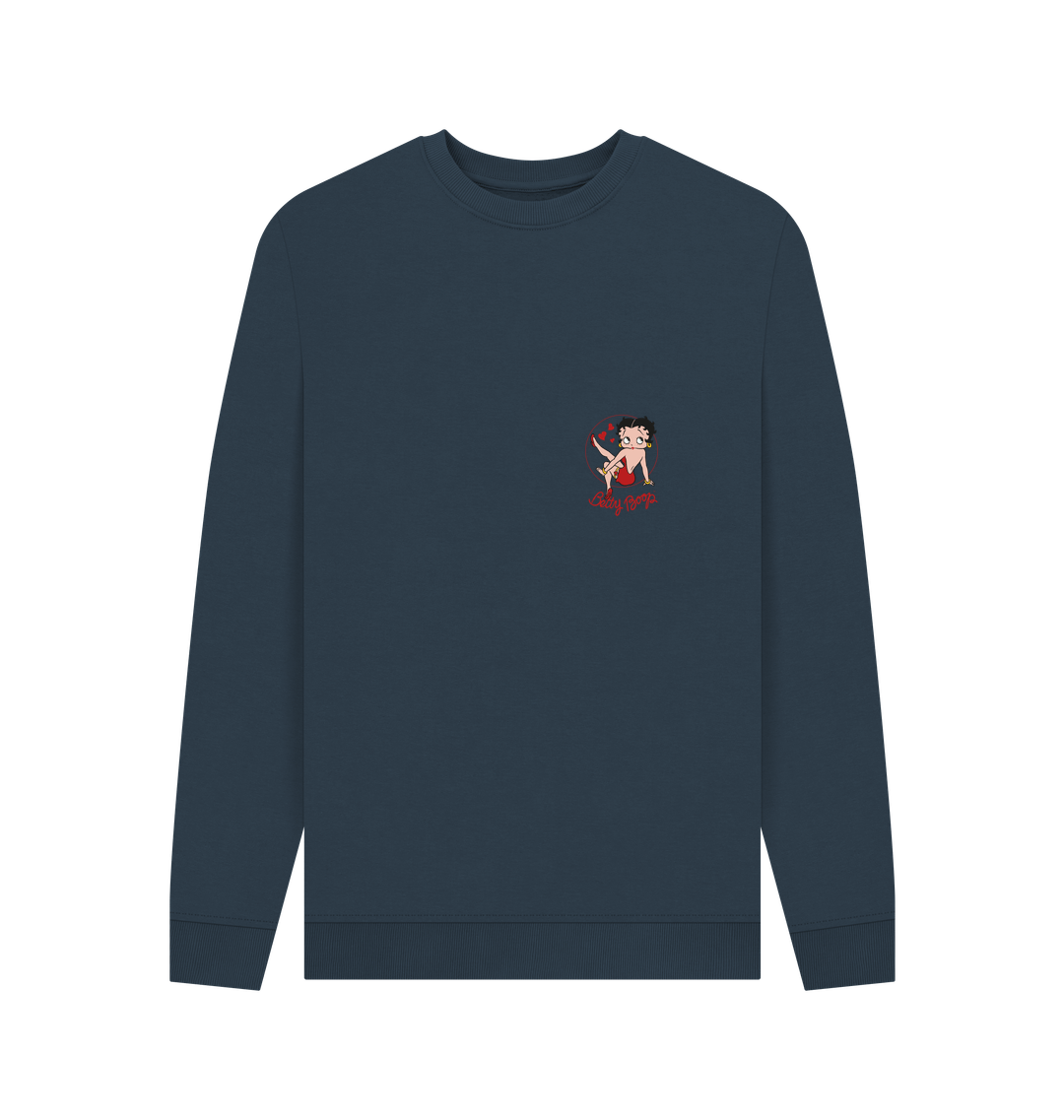 Navy Blue Printed Sweater