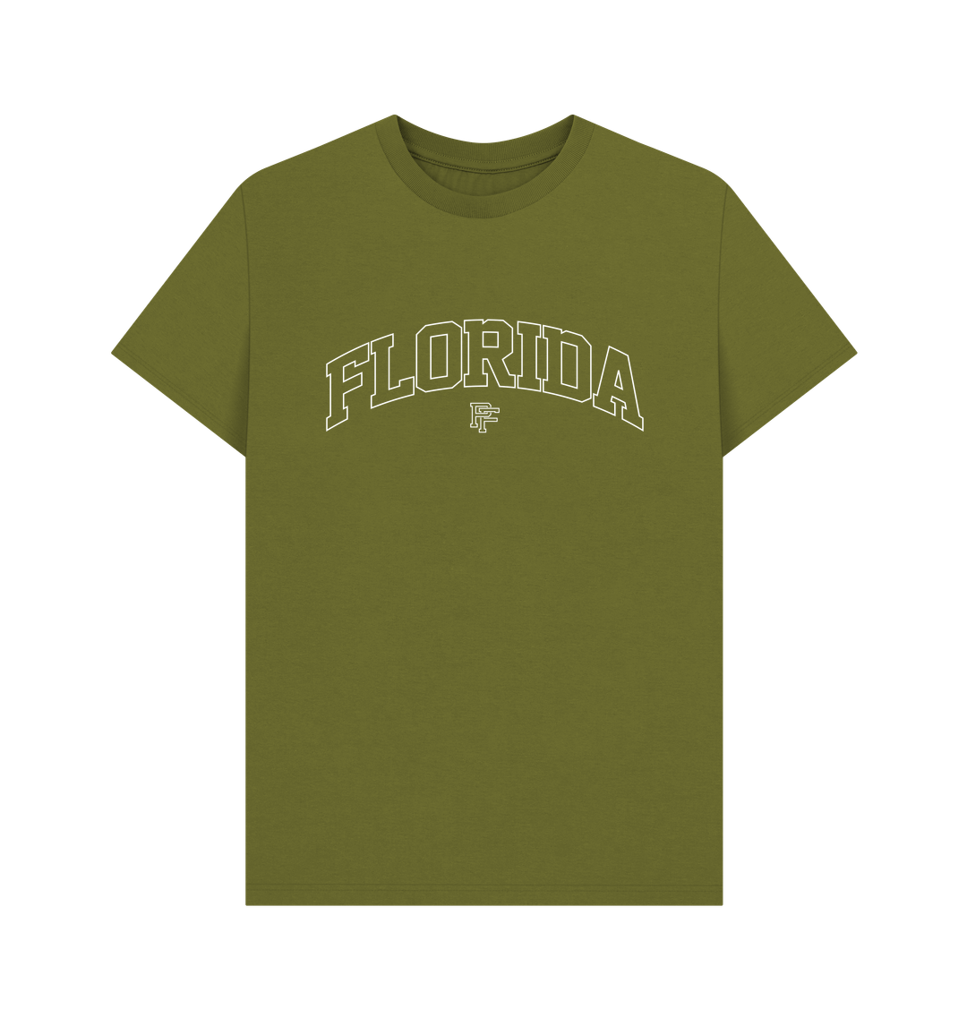 Moss Green Printed T-shirt Front