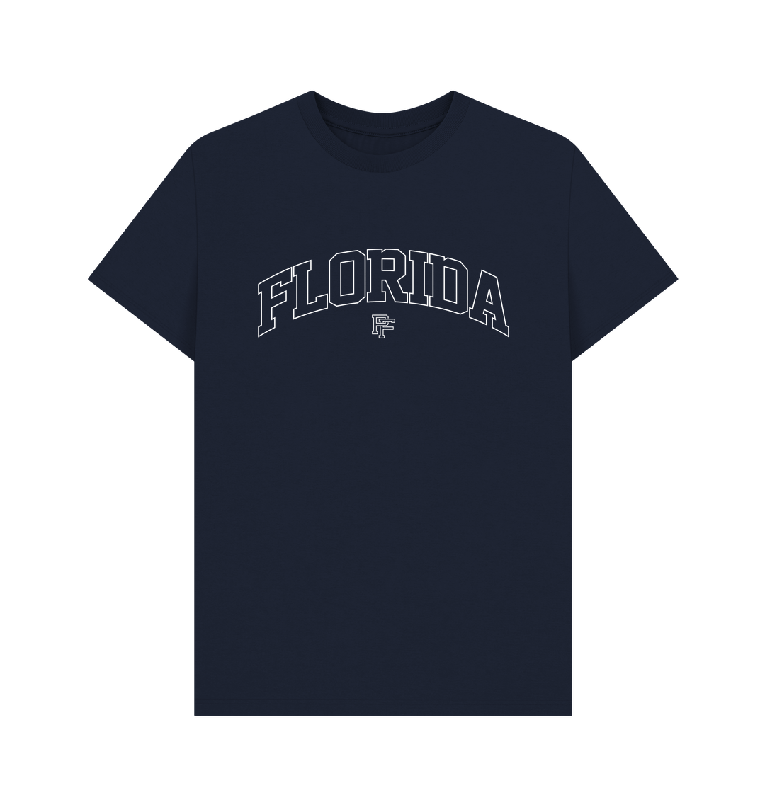 Navy Blue Printed T-shirt Front