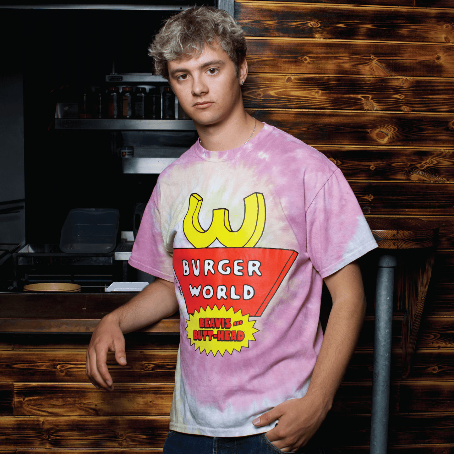 Beavis and Butthead Burger World Icon Tie Dye Shirt