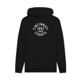Black Printed Hoody Front