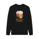 Black Printed Sweater Front