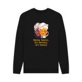 Black Printed Sweater Front
