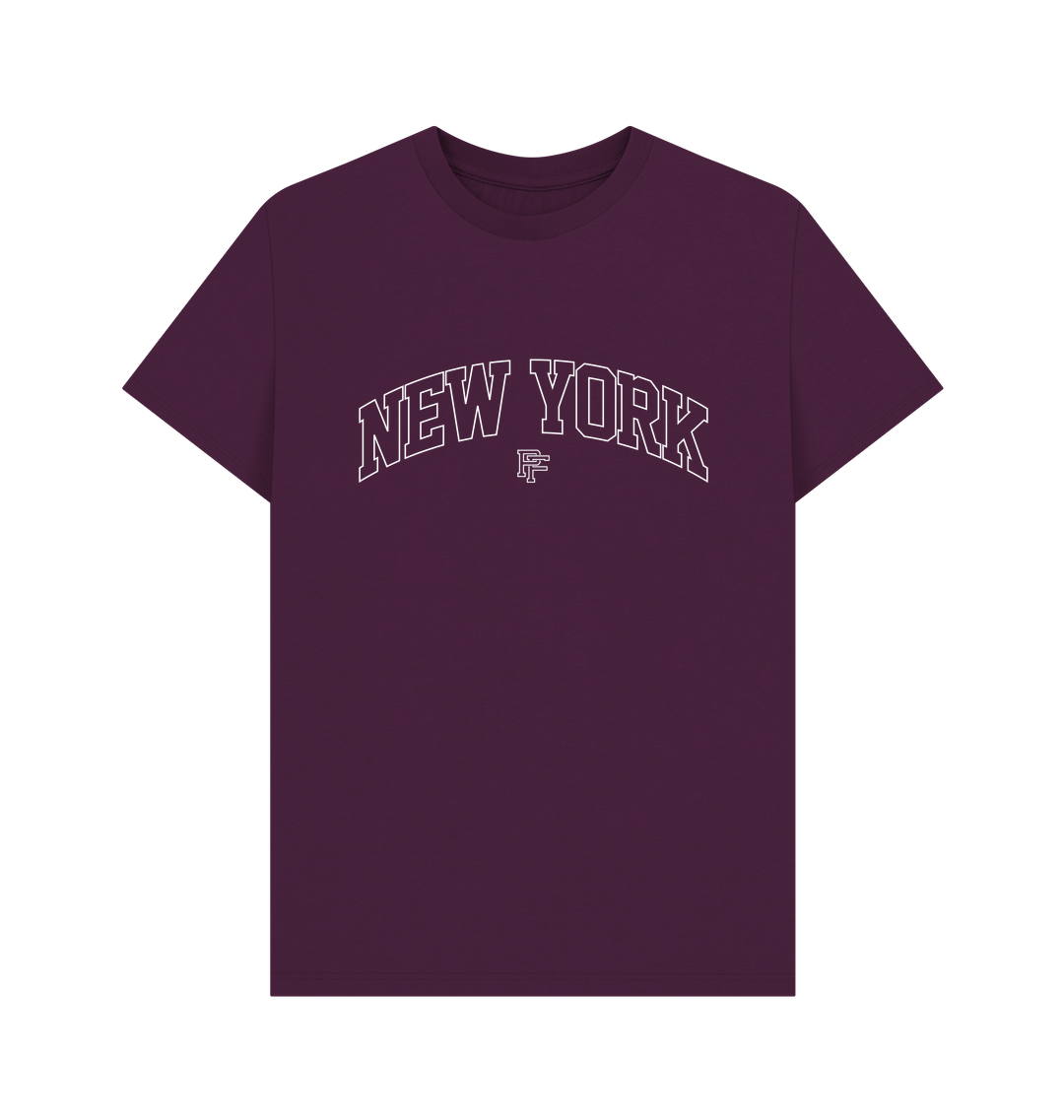 Purple Printed T-shirt Front