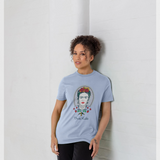 Frida Kahlo  Portrait  Light Blue T-Shirt