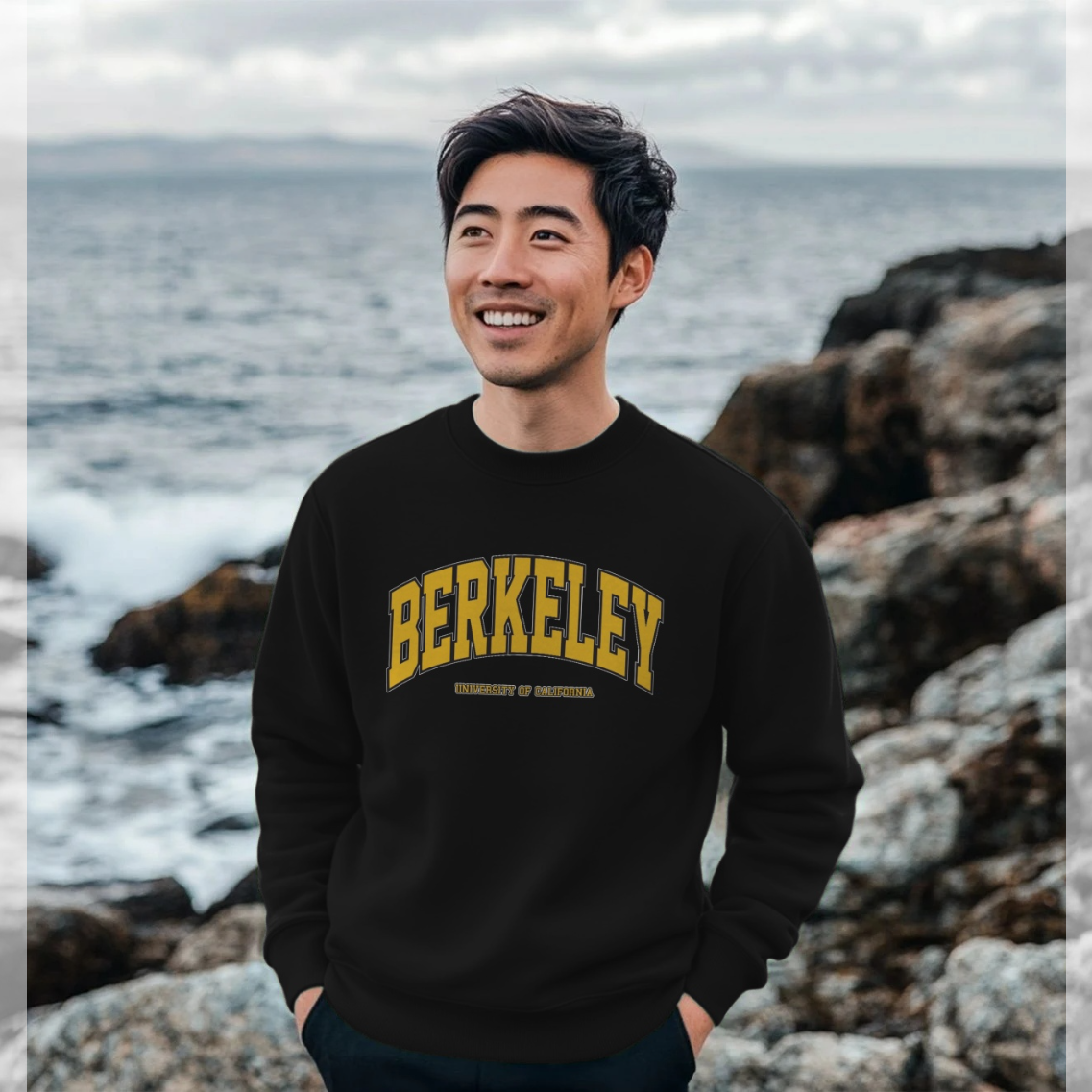 Official Park Fields Berkeley University of California Arch Black Sweatshirt Park London