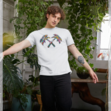 Trainerspotter  Cross Palm Flowers  White T-Shirt
