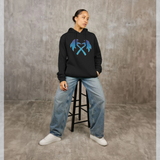 Trainerspotter  Fade Cross Palms  Black Hoodie