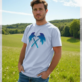 Trainerspotter  Fade Cross Palms  Light Blue T-Shirt