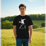 APOH Banksy Festival Cup Thrower  Black T-Shirt