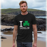 I Heart Dublin Shamrock  Black T-Shirt
