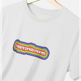Pride Month Rainbow Outline  White T-Shirt