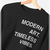 apoh Modern Art Slogan Black Sweatshirt