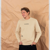 apoh Stay Surreal Slogan Cream Sweatshirt