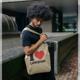 I Heart London Natural Tote Bag
