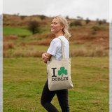 I Heart Dublin Shamrock Natural Tote