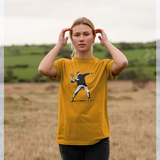 Banksy Love Is In The Air Graphic Gold T-Shirt