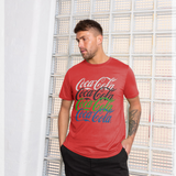 Coca Cola Repeat Logo  Red T-Shirt