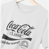 Coca Cola Classic Wave  White T-Shirt