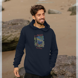 Saint Tropez Vacances  Print Navy Blue Hoodie