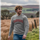 Park Fields Harvard University  Script  Grey Sweatshirt