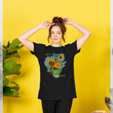 APOH Van Gogh Sunflowers Bouquet  Black T-Shirt