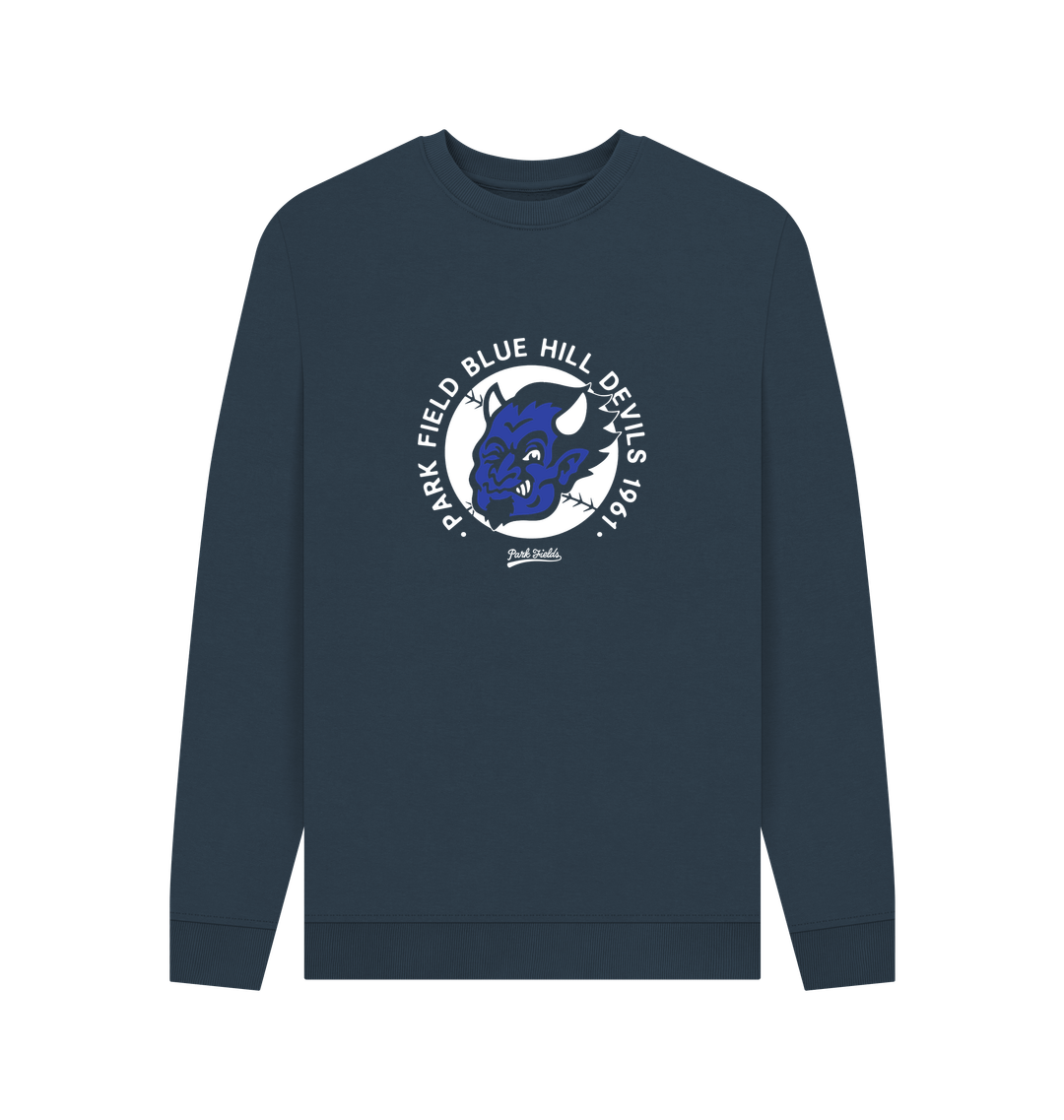 Navy Blue Printed Sweater