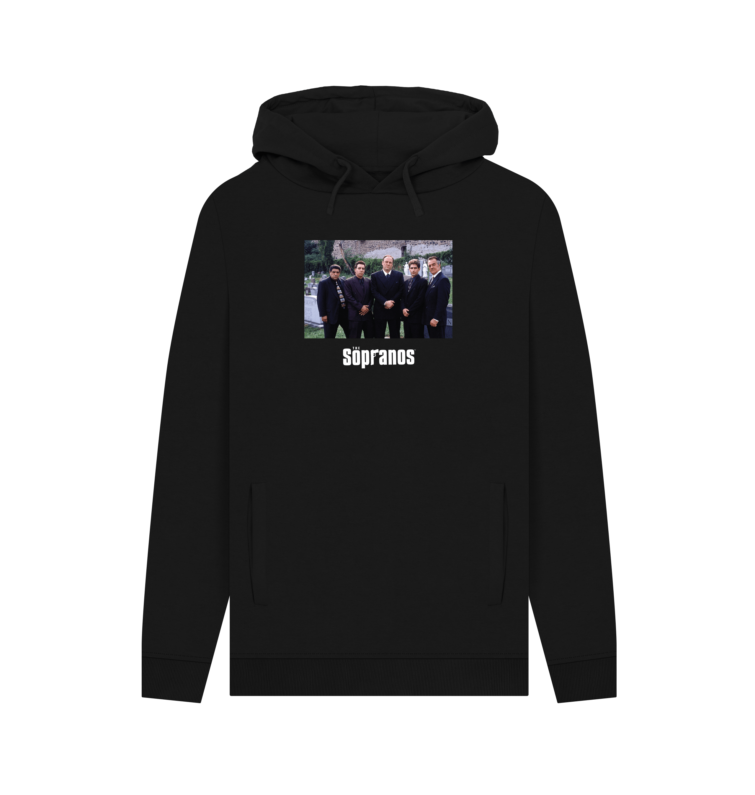 Black Printed Hoody