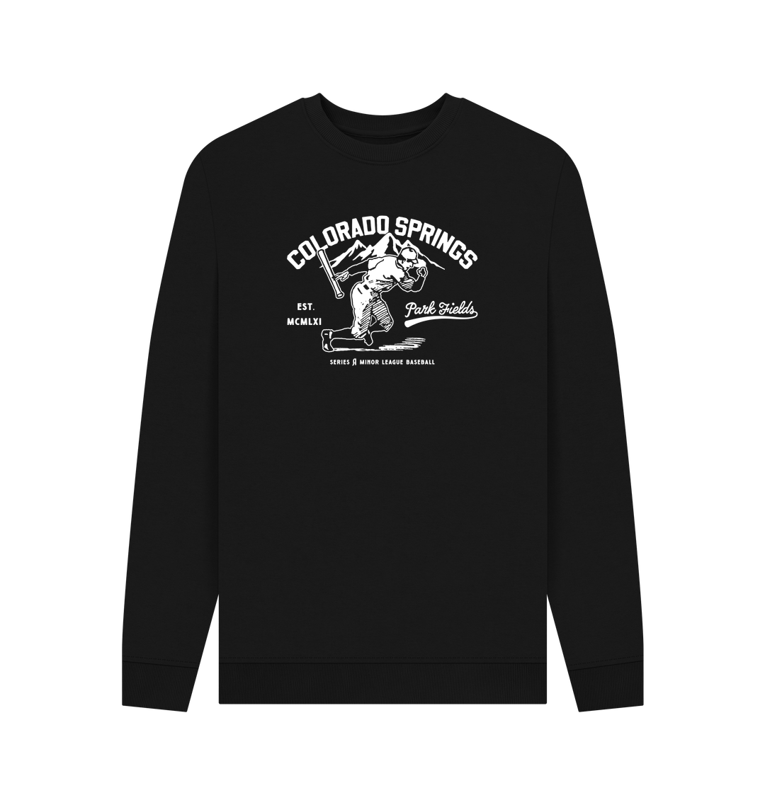 Black Printed Sweater Front