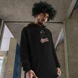 Wonder Woman  Pink Outline  Black Hoodie