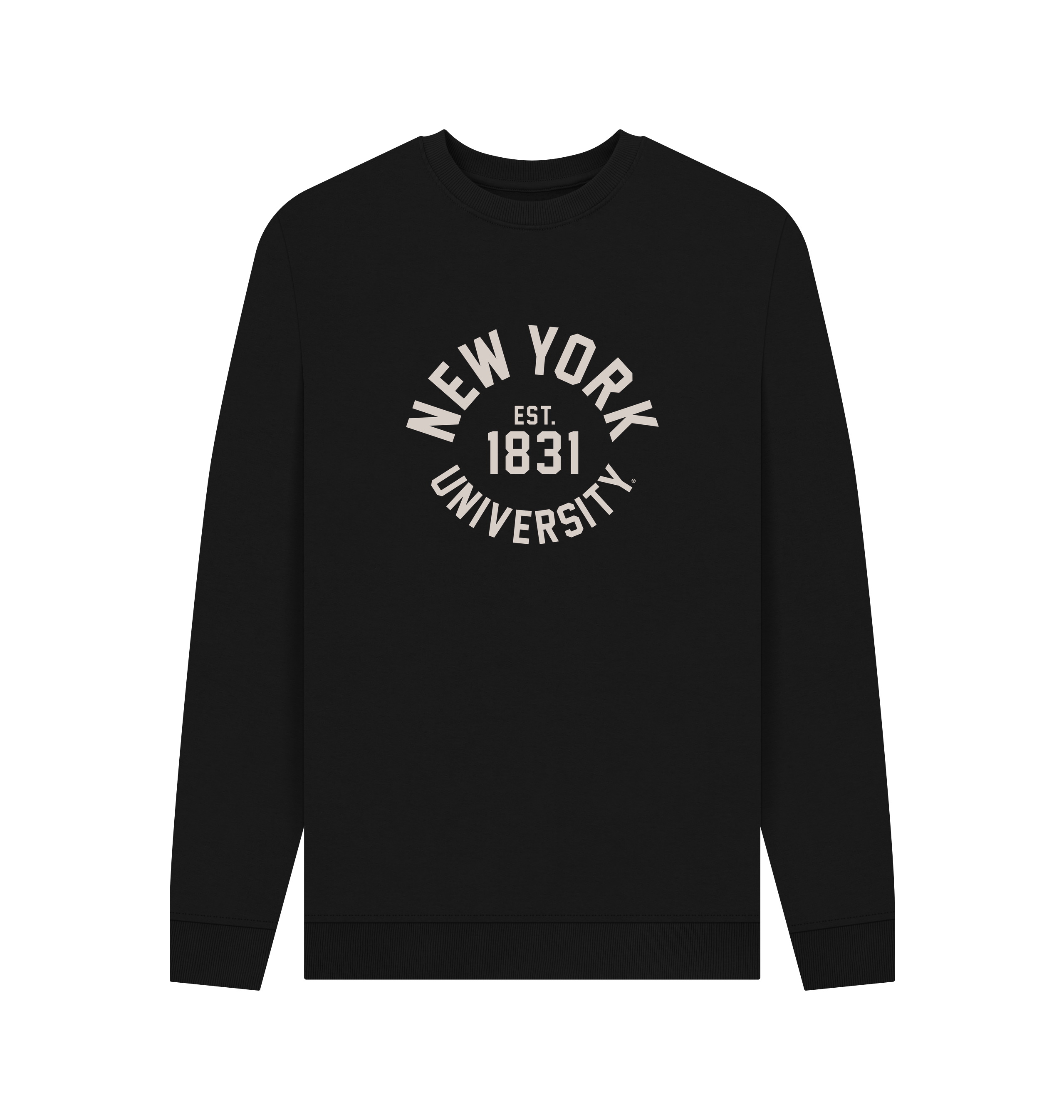 Black Printed Sweater Front