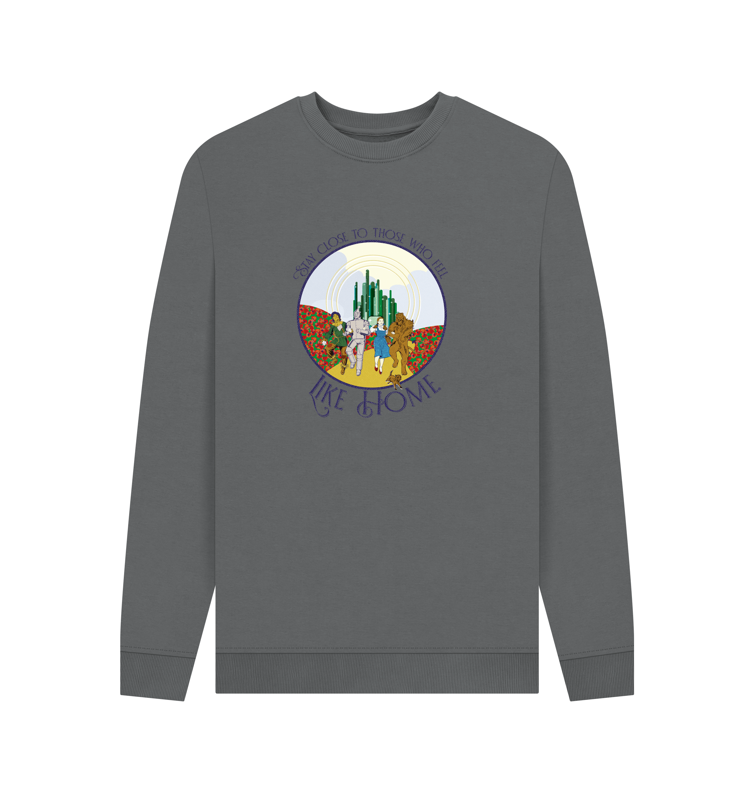 Slate Grey Printed Sweater