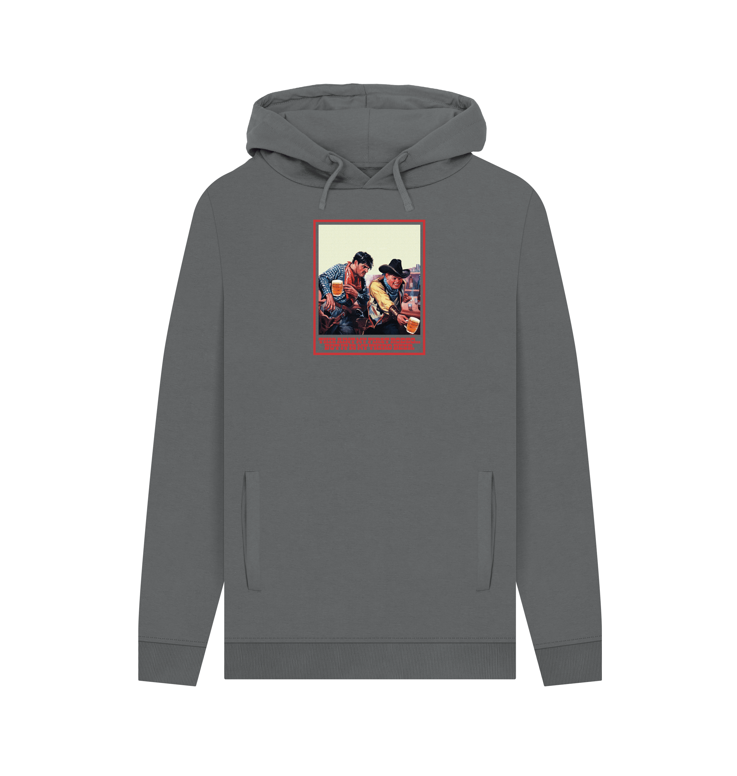 Slate Grey Printed Hoody Front