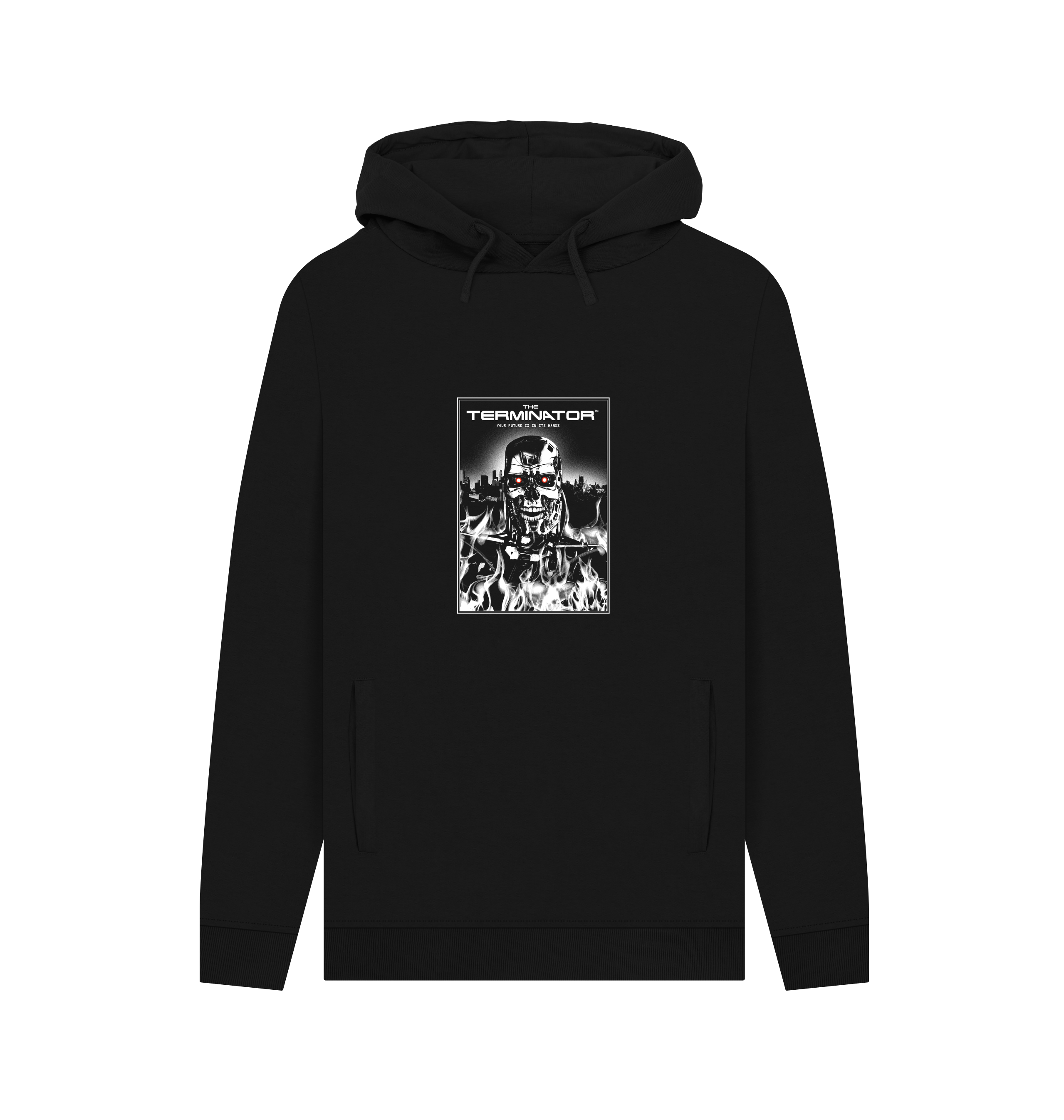 Black Printed Hoody